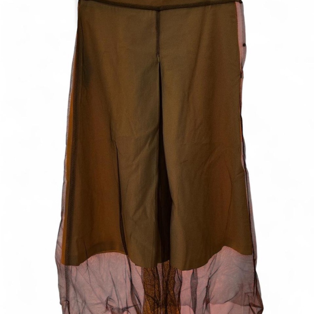 Maison Martin Margiela Brown Sheer Overlay Capris
